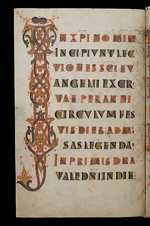 Buchseite einer mittelalterlichen Handschrift